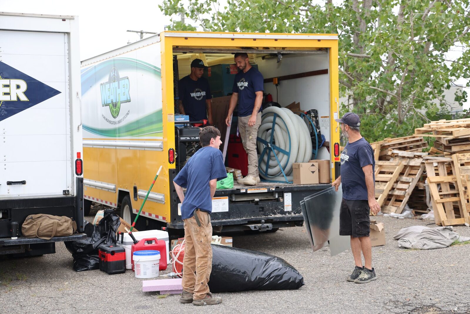 An All Weather Comfort Solutions service truck loaded with equipment, ready to roll