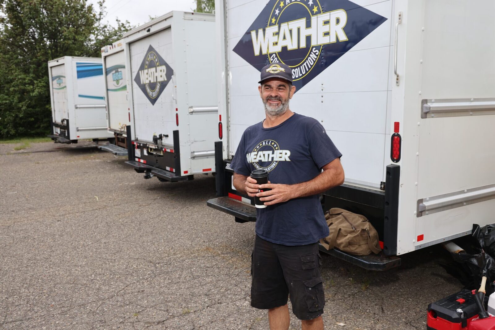All Weather Comfort Solutions technician arriving at a home in Southeast Michigan